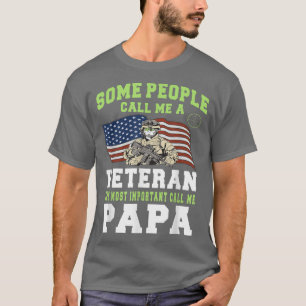 Camiseta Hombres Abuelo Veterano El Importante Llámame Papá