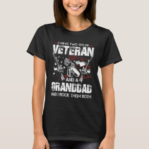 Camiseta Hombres abuelo veterano orgulloso abuelo padre gra