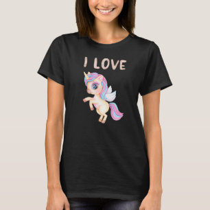 Camiseta Hombres adorables y lindos chicas de Unicornio 1