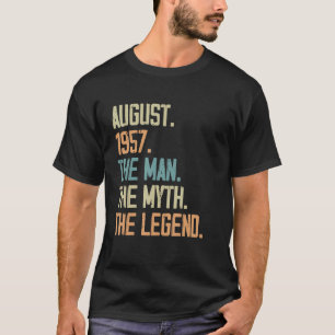 Camiseta Hombres Agosto 1957 Leyenda de Mitos para el Hombr