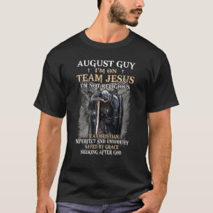 Camiseta Hombres Agosto Equipo de Guy Jesús Cruz Religiosa 