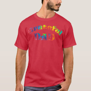 Camiseta Hombres Agradecidos Papá Padres Día Letras de tint