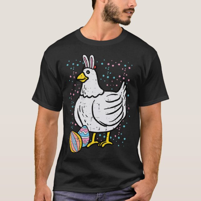 Camiseta Hombres agricultor de pollo de pascua (Anverso)