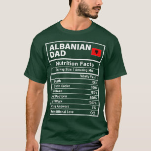 Camiseta Hombres albaneses Nutrición de Papá Hechos Día del