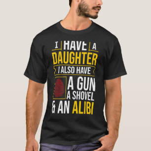 Camiseta Hombres Alibi Fiesta Chiste nocturno cita sarcásti