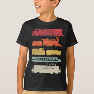 Camiseta Hombres Amantes de Trenes Retro Trenes de Ferrocar