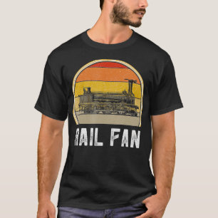 Camiseta Hombres amantes del tren Vintage Train Rail Fan Ra