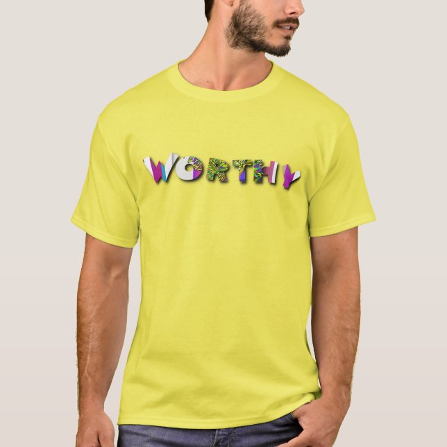 Camiseta Hombres Amarillo Digno (Anverso)
