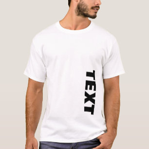 Camiseta Hombres ambos lados Imprimir Gran negrita Texto de