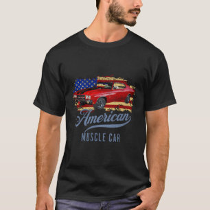 Camiseta Hombres Americanos de Automóviles Masculinos Mujer