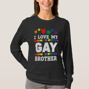 Camiseta Hombres amo a mi hermano gay mejor hermano jamás h