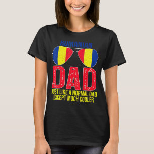 Camiseta Hombres añaden vintage a papá rumano Bandera Ruman