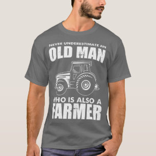 Camiseta Hombres anciano agricultor Tractor Abuelo Granja C