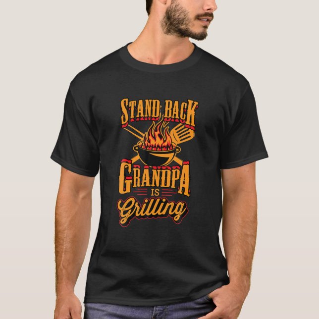 Camiseta Hombres Apoyan Al Abuelo Grill Master 4 (Anverso)