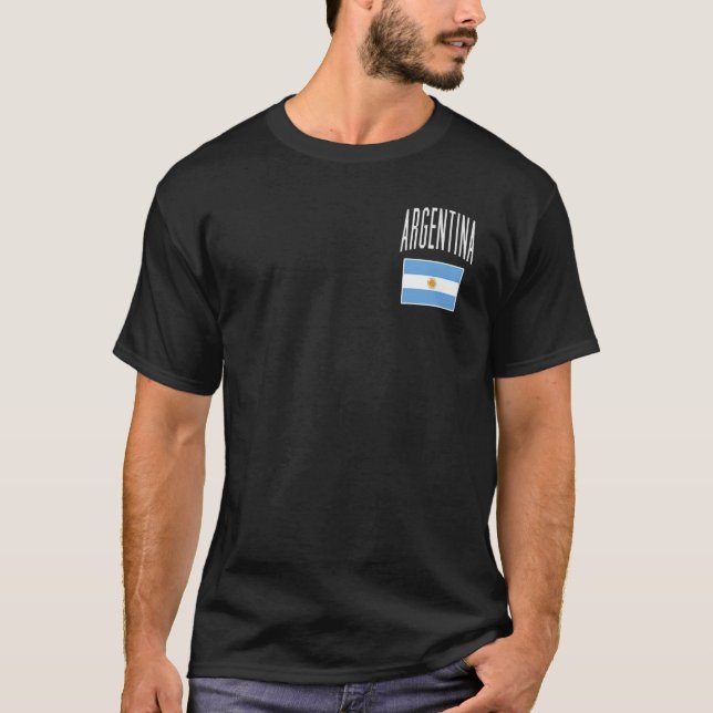 Camiseta Hombres argentinos hinchas de fútbol de la bandera (Anverso)