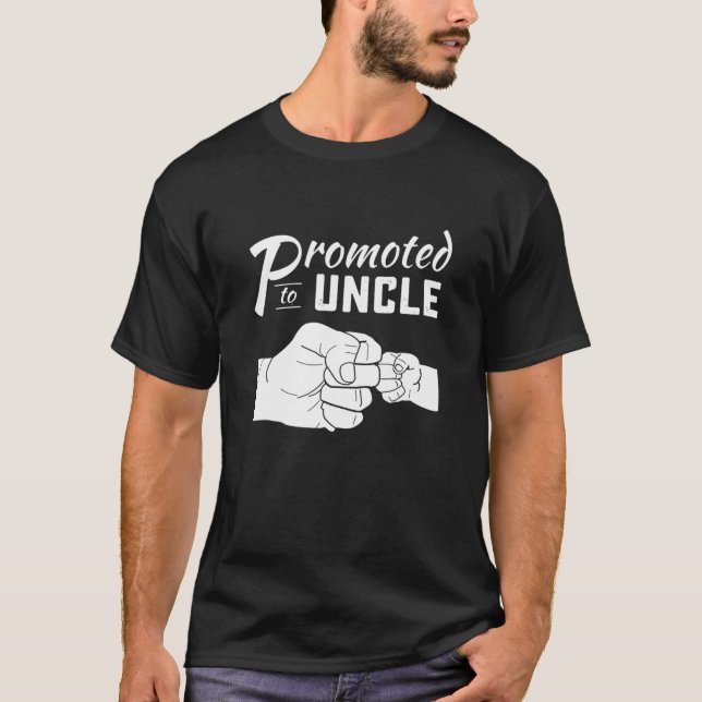 Camiseta Hombres Ascendidos A La Invitación Del Bebé Tío T  (Anverso)