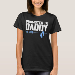 Camiseta Hombres Ascendidos A Papi 2023 De Muchacho Primer 