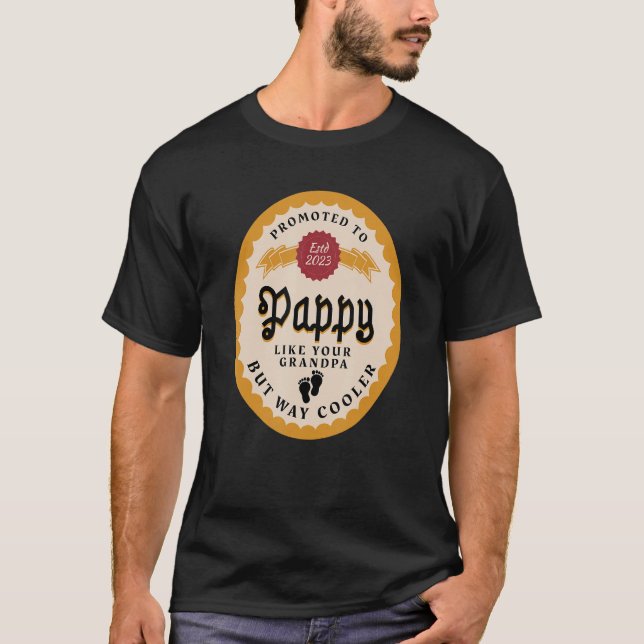 Camiseta Hombres ascendidos a Pappy 2023 por el nuevo abuel (Anverso)