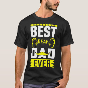 Camiseta Hombres Asl Mejor Papá Sordo Sign Language Sordo A