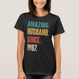 Camiseta Hombres asombrosamente esposos desde 1987 - 36ª Bo