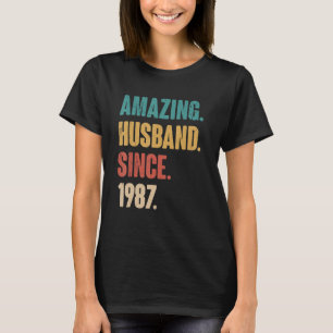 Camiseta Hombres asombrosamente esposos desde 1987 - 36ª Bo