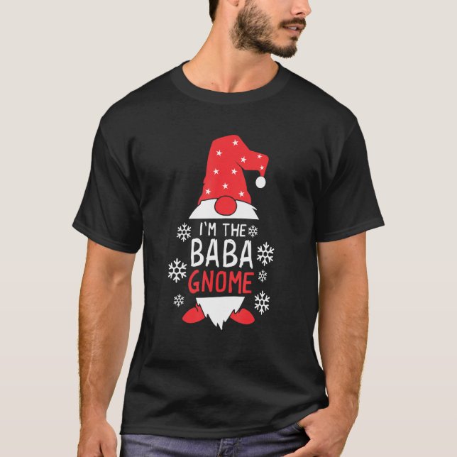 Camiseta Hombres Baba Gnome Tee familia Navidades de juego  (Anverso)