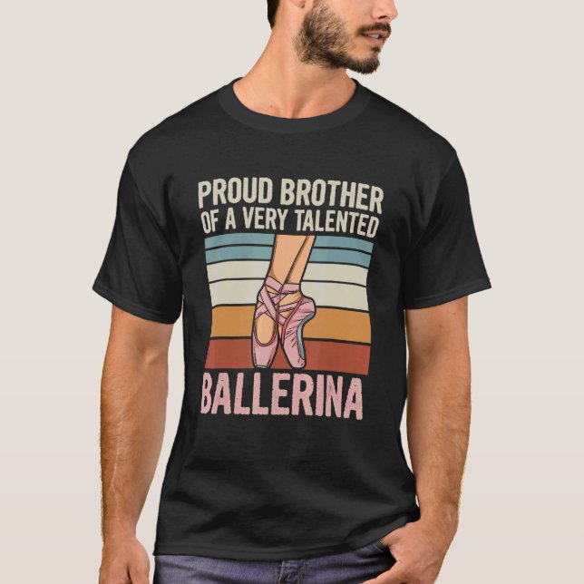 Camiseta Hombres Bailando Ballerina Por Un Hermano De Balle (Anverso)