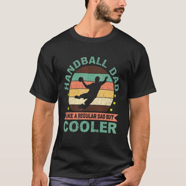 Camiseta Hombres Balonmano papá Salto Balón Balón de Salto  (Anverso)