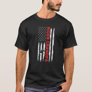 Camiseta Hombres Bandera Americana Abuelo Caballo de Prima