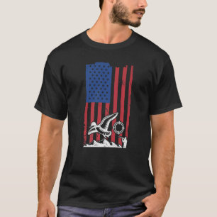 Camiseta Hombres Bandera Americana Caza De Patos Por Hun De