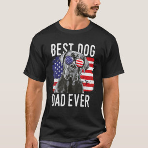 Camiseta Hombres Bandera Americana Mejor Papa Perro Nunca C
