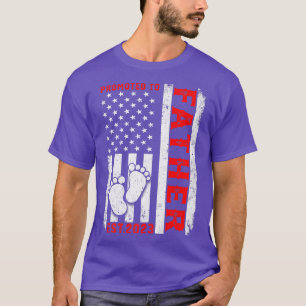 Camiseta Hombres Bandera De EEUU Promovida Al Padre Est 202
