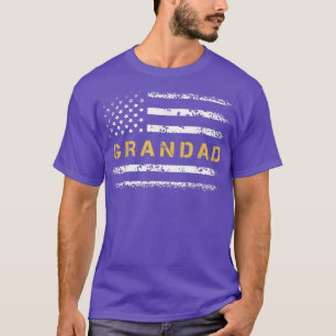 Camiseta Hombres Bandera de Estados Unidos Abuelo Abuelo Ab