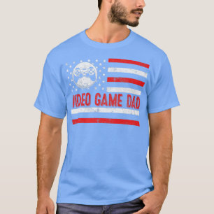 Camiseta Hombres Bandera de Estados Unidos Video juego Dad