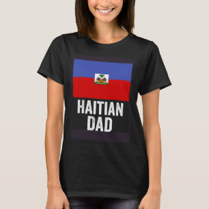 Camiseta Hombres Bandera de Haití de papá haitiano para el