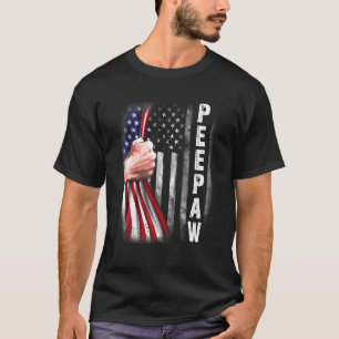 Camiseta Hombres Bandera De Peepaw Estadounidense Pist Bump