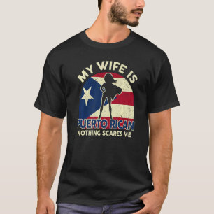 Camiseta Hombres Bandera De Puerto Rico Mi Esposa Puede