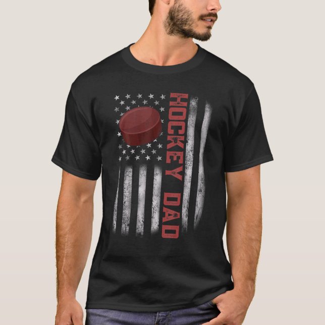 Camiseta Hombres Bandera Estadounidense Bandera Vintage Hoc (Anverso)