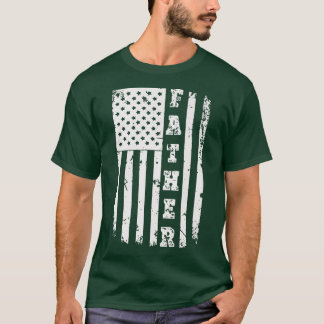 Camiseta Hombres Bandera Estadounidense Patriótica Padre Dí