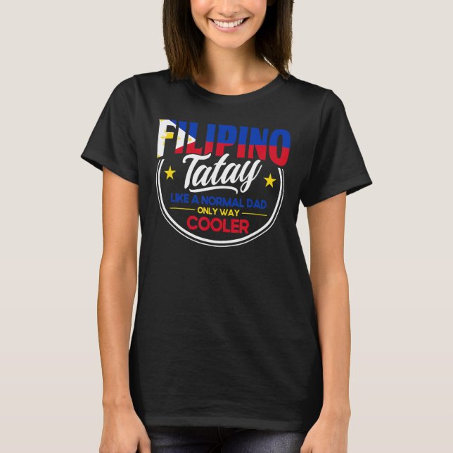 Camiseta Hombres bandera filipina filipina Tatay Dad Pinoy  (Anverso)