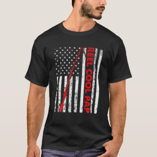 Camiseta Hombres Bandera Vintage Estadounidense Reel Guay P