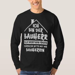 Camiseta Hombres Bauherr diciendo 'corte de casa de constru