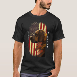 Camiseta Hombres Beagle Dad American Flag Beagle