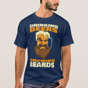 Camiseta Hombres Beber Cervezas Y Crecer Abeja Con Cabeza