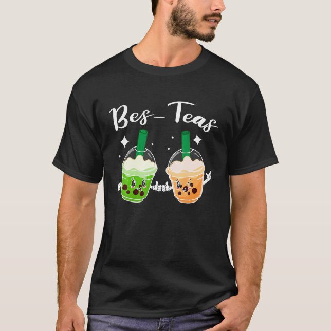 Camiseta Hombres Bes-Teas Boba Tea Lover Cute Bubble Tea Be (Anverso)