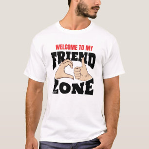 Camiseta Hombres blancos de zona de amigos