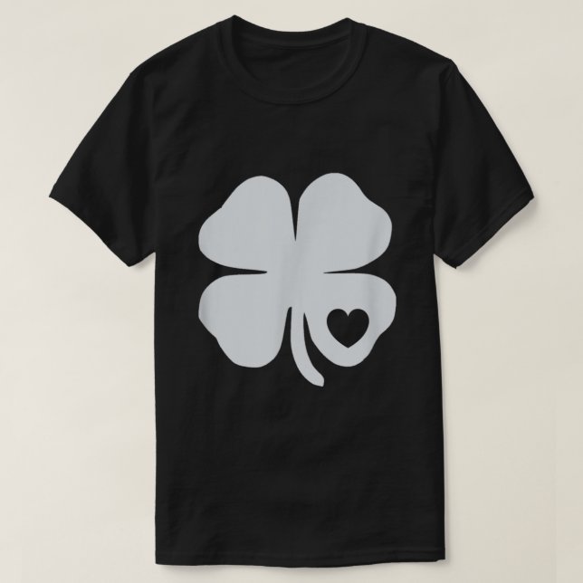 Camiseta Hombres Blancos Shamrock Heart Irlandés St Patrick (Diseño del anverso)
