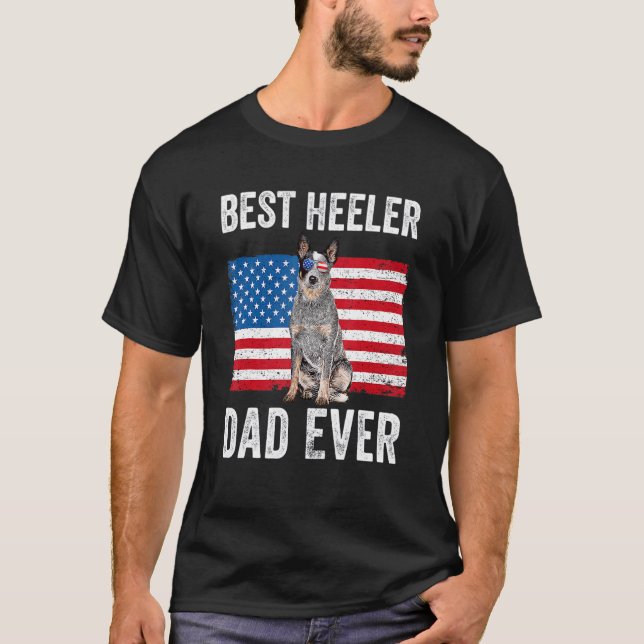 Camiseta Hombres Blue Heeler Dad Australian Cattle Dog Amer (Anverso)