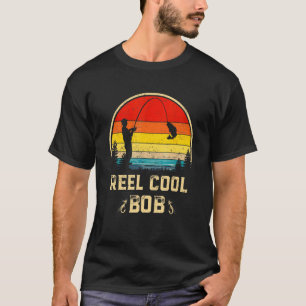 Camiseta Hombres Bob de pesca genial Reel divertido Día del