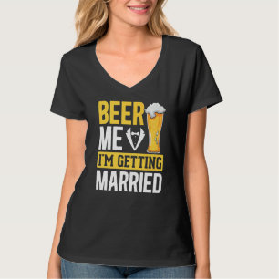 Camiseta Hombres Boda Groom Beer Beer Marriage Bachelo